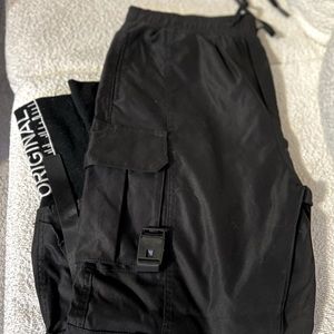 Japanese Mens Multi-Pockets Outdoor Casual Jogging with Drawstring